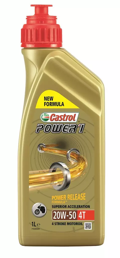 Castrol Power1 4T 20W-50 1L (12) - Motorcykeloljor 4T - D35131 - 1
