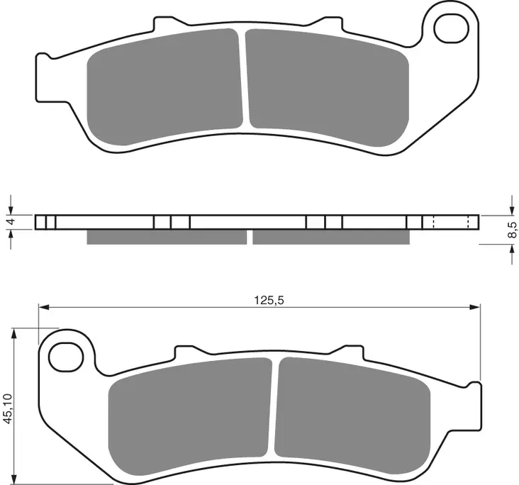 GOLDFREN Bromsbelägg 055 Ceramic Carbon - Bromsbelägg - D26461 - 1