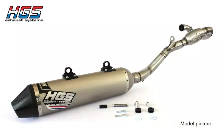 HGS Avgassystem 4T komplett YZF250 14-18 - Komplett avgassystem - D25381 - 1