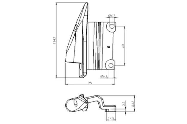 Puig Left Adapter Back Mirror Hi-Tech II - Speglar - D186511 - 1