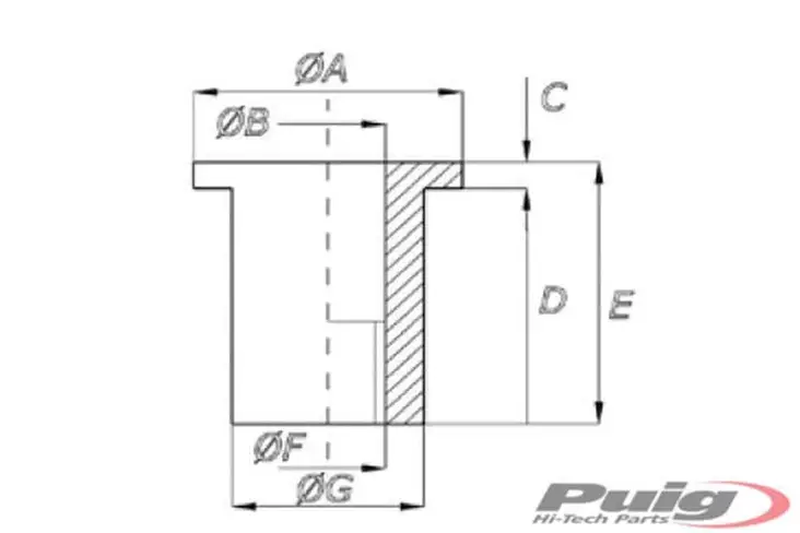 Puig M4 Wellnuts (25 Unit) 14 X 5 X 1.5 - Bultar & Bultserier - D180921 - 1