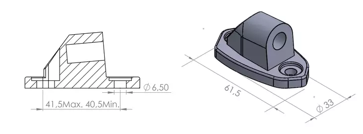 Puig Support Without Side Retrovisor Hi- - Vindskyddsfästen och delar - D186271 - 1