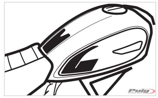 Puig Tank Pad + Side Part Ducati Scrambl - Tankskydd - D185771 - 1