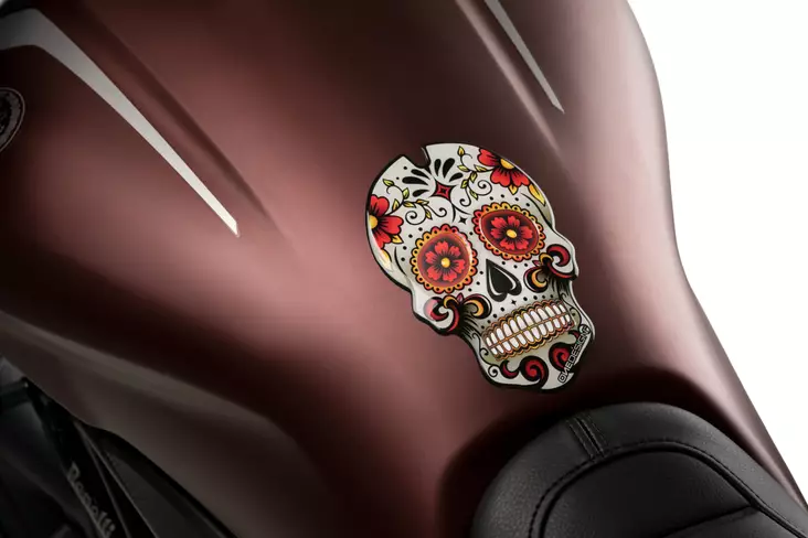 Puig Tankpad Tankskydd Skull C/Red - Tankskydd - D261651 - 1