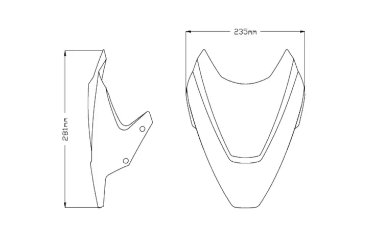Puig Windshield New Generation Sport Duc - Vindskydd - D390491 - 1