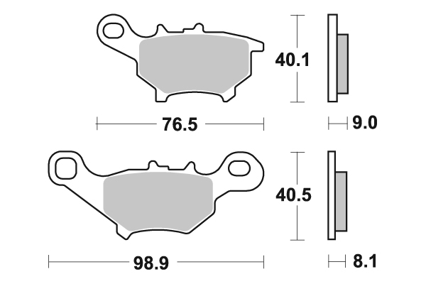 Sbs Bromsklossats Carbon Tech - Bromsbelägg - D113621 - 1