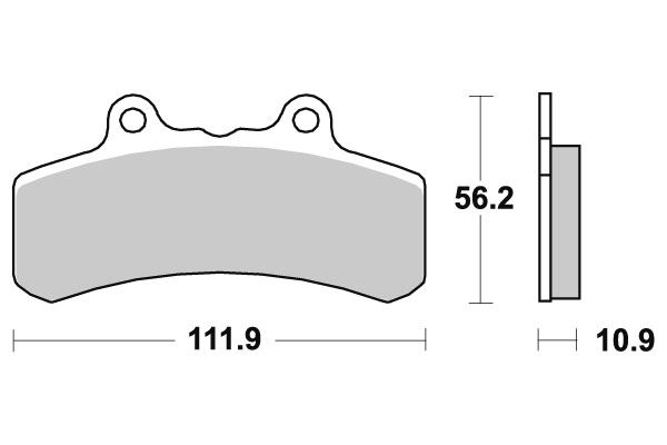Sbs Bromsklossats Carbon Tech - Bromsbelägg - D113811 - 1