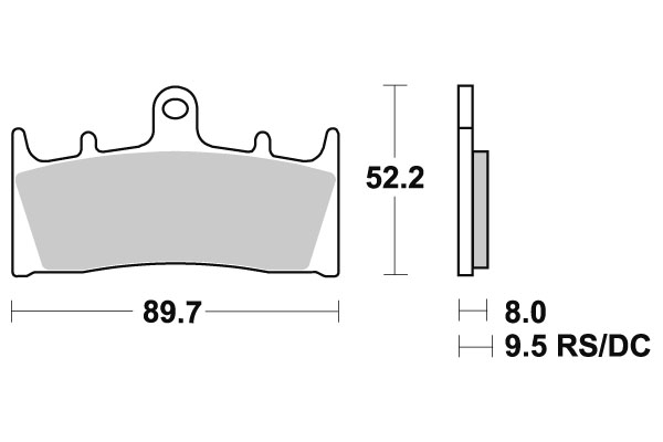 Sbs Bromsklossats Carbon Tech - Bromsbelägg - D113841 - 1