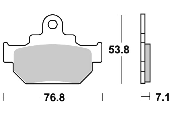Sbs Bromsklossats Ceramic - Bromsbelägg - D106821 - 1