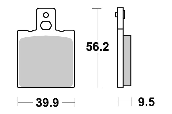 Sbs Bromsklossats Ceramic - Bromsbelägg - D106911 - 1