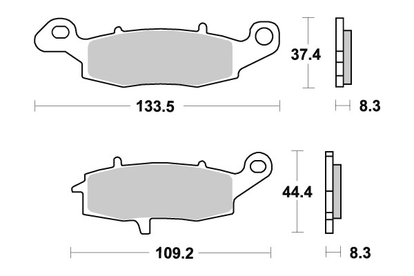 Sbs Bromsklossats Ceramic - Bromsbelägg - D106981 - 1