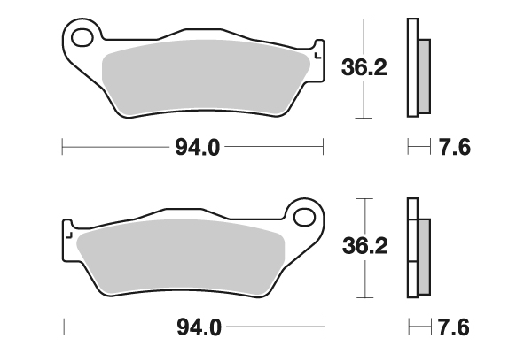 Sbs Bromsklossats Ceramic - Bromsbelägg - D113531 - 1
