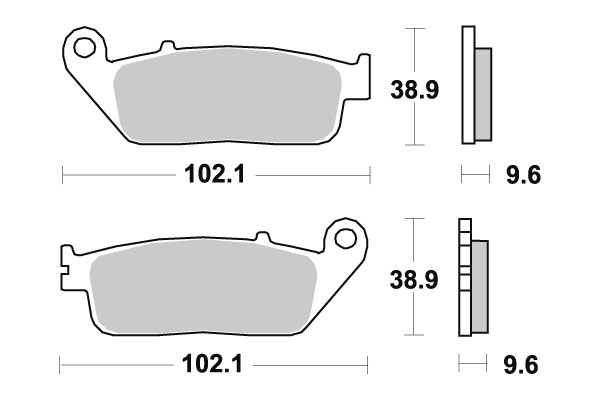 Sbs Bromsklossats Ceramic - Bromsbelägg - D113851 - 1