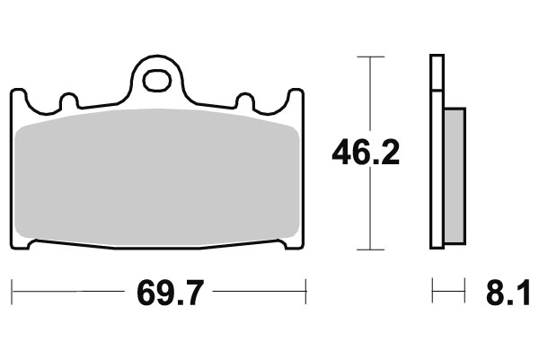 Sbs Bromsklossats Racing Sintered - Bromsbelägg - D113791 - 1