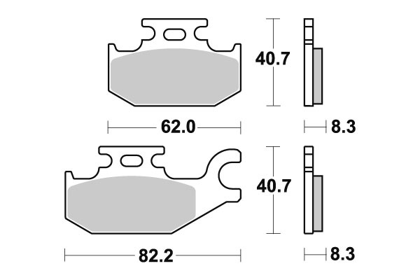 Sbs Bromsklossats Racing Sintered - Bromsbelägg - D113971 - 1