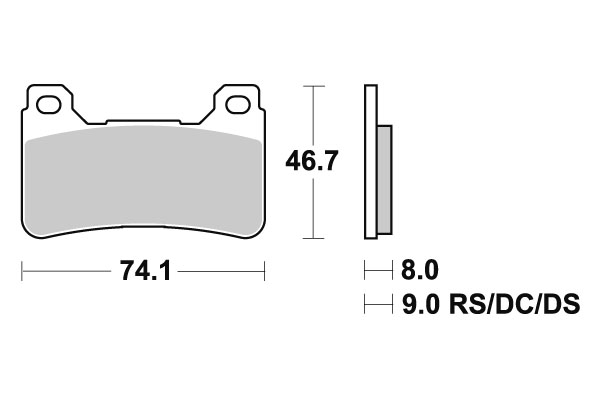 Sbs Bromsklossats Sintered - Bromsbelägg - D107071 - 1