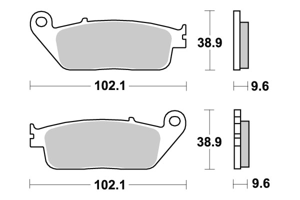 Sbs Bromsklossats Sintered bak - Bromsbelägg - D106881 - 1