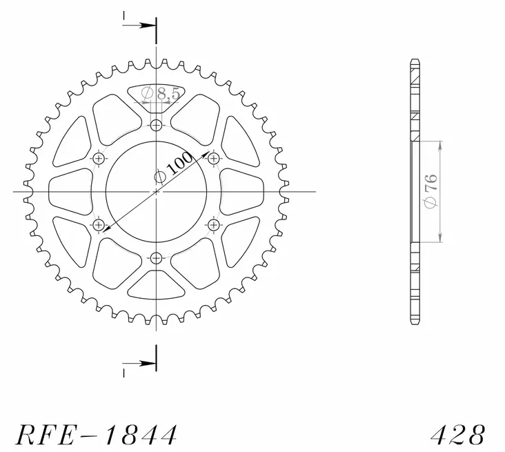 Supersprox Bakdrev Stål 1844.48 - Bakdrev - D6971 - 1