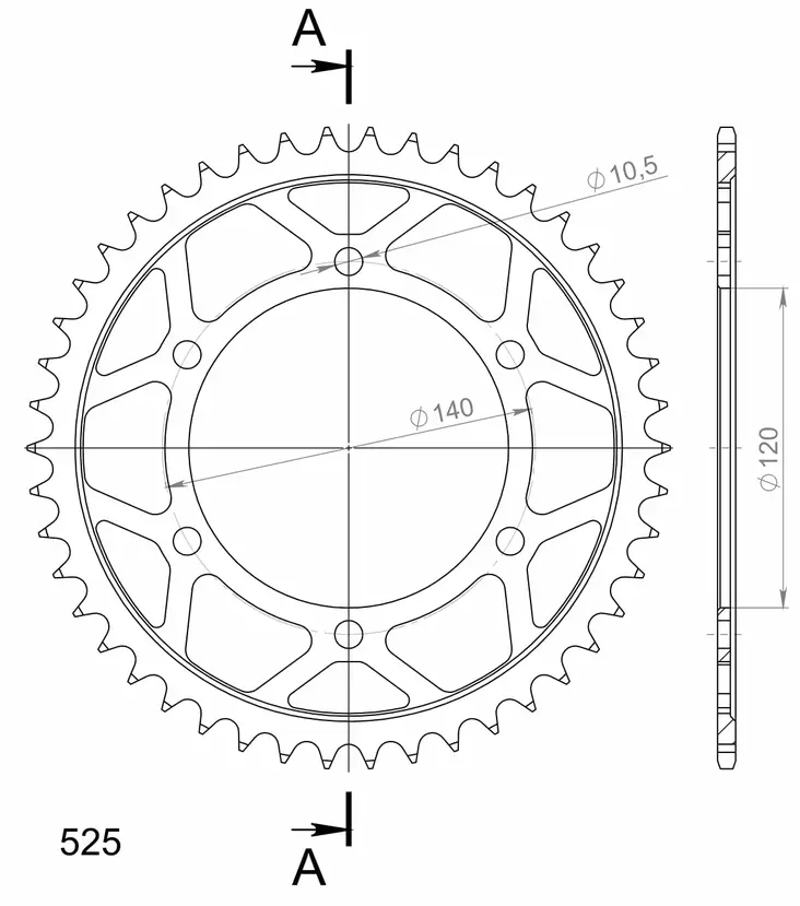 Supersprox Bakdrev Stål 498.39 - Bakdrev - D7121 - 1