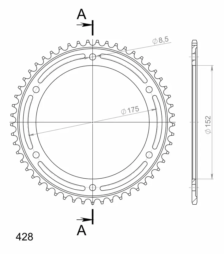 Supersprox / JT Bakdrev Stål 839.55 - Bakdrev - D7251 - 1