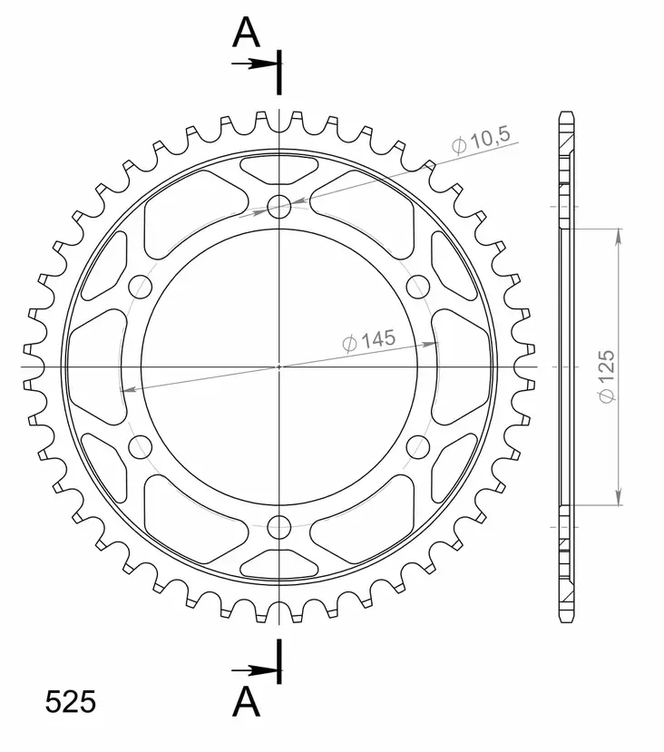 Supersprox / JT Bakdrev Stål 867.44 - Bakdrev - D7291 - 1