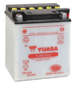 Yuasa Batteri YB14-B2 (CP) Inkl syra (4) - Batterier - D2621 - 1