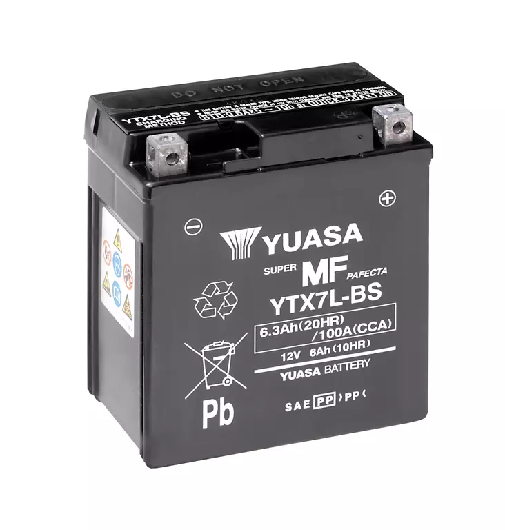Yuasa Batteri, YTX7L(WC) syrafylld (5) - MC Universaldelar och Verktyg - D393741 - 1