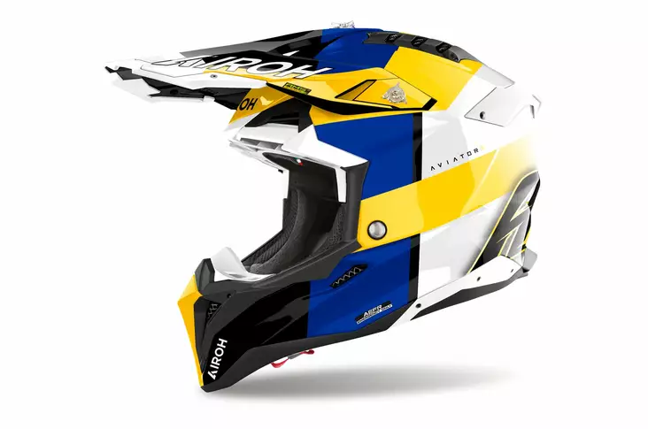 Airoh Hjälm Aviator 3 Monarch Blå/Gul gl - Crosshjälmar - D487061 - 1