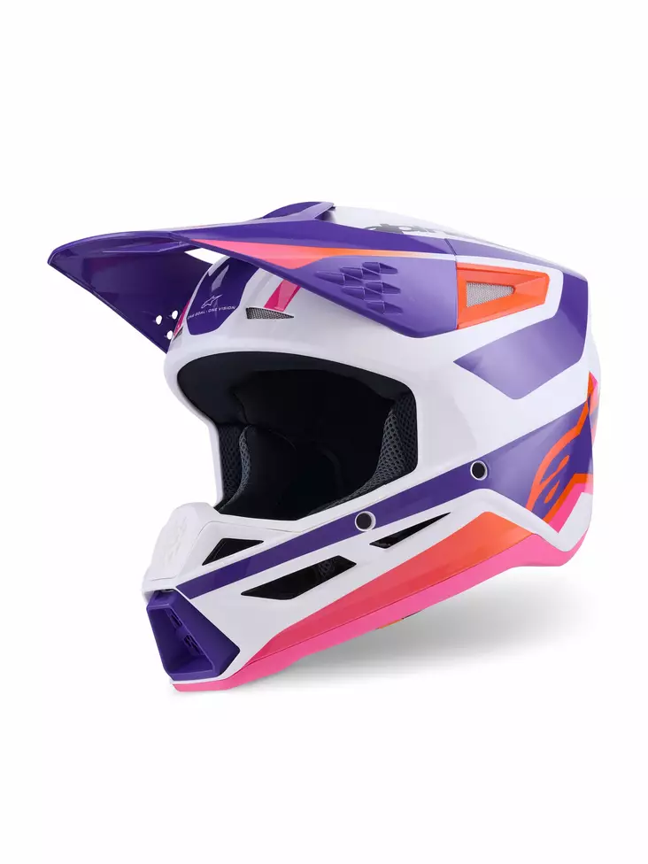 Alpinestars Hjälm S-M3 Heat Vit/Lila/Ros - Crosshjälmar - D494041 - 1