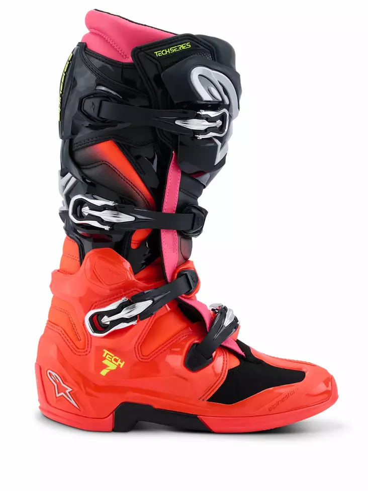 Alpinestars Stövel Tech 7 Svart/Röd Fluo - Crosstövlar - D494011 - 1