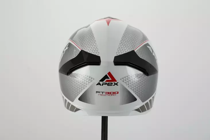 APEX Hjälm FT300 New York vit/grå/röd - Integralhjälm - D488371 - 1