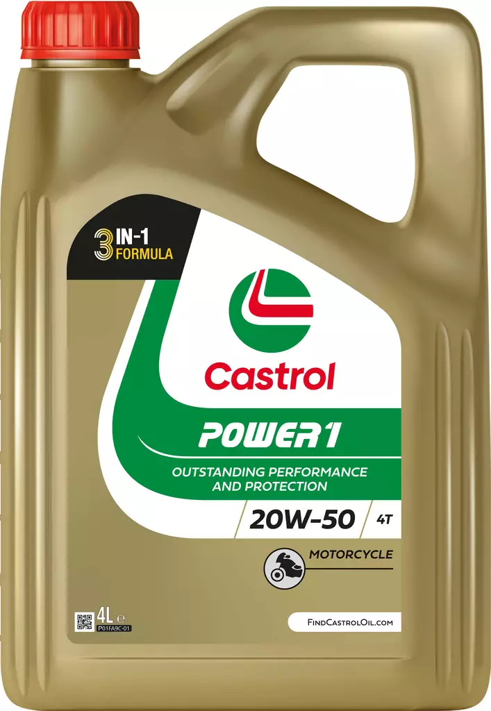Castrol Power1 4T 20W-50 4L (4) - Motorcykeloljor 4T - D522371 - 1