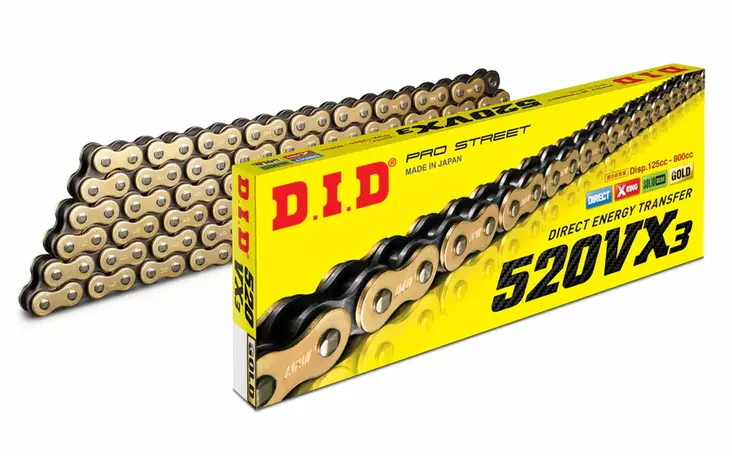 D.I.D 520VX3 G&B Chain+Connecting link ( - Kedjor 520 - D508491 - 1