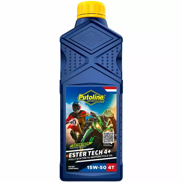 Putoline Ester Tech 4+ 15W-50- 1L (12) - Motorcykeloljor 4T - D526821 - 1