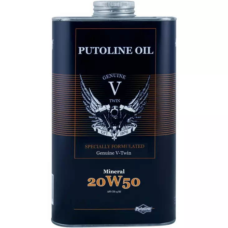 Putoline V-Twin Mineral 20W-50- 1L (6) - Motorcykeloljor 4T - D526901 - 1