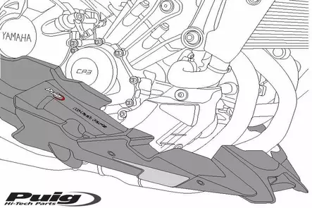 Puig Engine Spoiler Yamaha Mt-09 21' C/M - Kåpor & Vingar Street - D437722 - 1