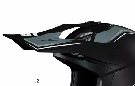 SHOT Skärm Lite Prism Svart/Vit Matt - Tillbehör & Reservdelar till hjälm - D393082 - 1