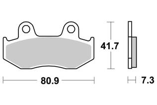 Sbs Bromsklossats Carbon Tech - Bromsbelägg - D106572 - 1