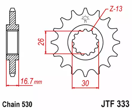 JT Framdrev JTF333.15RB - Framdrev - D504472 - 2