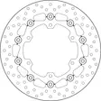 Brembo Serie Oro flytande bromsskiva - Bromsskivor - D88192 - 1