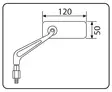 Puig Rear Mirror Mod.Mt End M8 S/Izdo C/ - Speglar - D181662 - 1