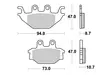 Sbs Bromsklossats Racing Sintered - Bromsbelägg - D113952 - 1
