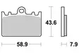 Sbs Bromsklossats Sintered - Bromsbelägg - D113822 - 1