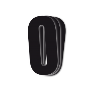 Blackbird siffror svart 3s13x7cm #0 - Nummerplåtsbakgrund & Siffror - D13692 - 1