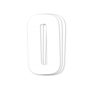 Blackbird siffror vit 3st/sats 16x7,5cm - Nummerplåtsbakgrund & Siffror - D13702 - 1