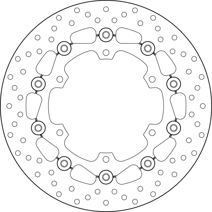 Brembo Serie Oro flytande bromsskiva - Bromsskivor - D88192 - 1