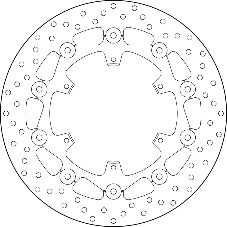 Brembo Serie Oro flytande bromsskiva - Bromsskivor - D88222 - 1