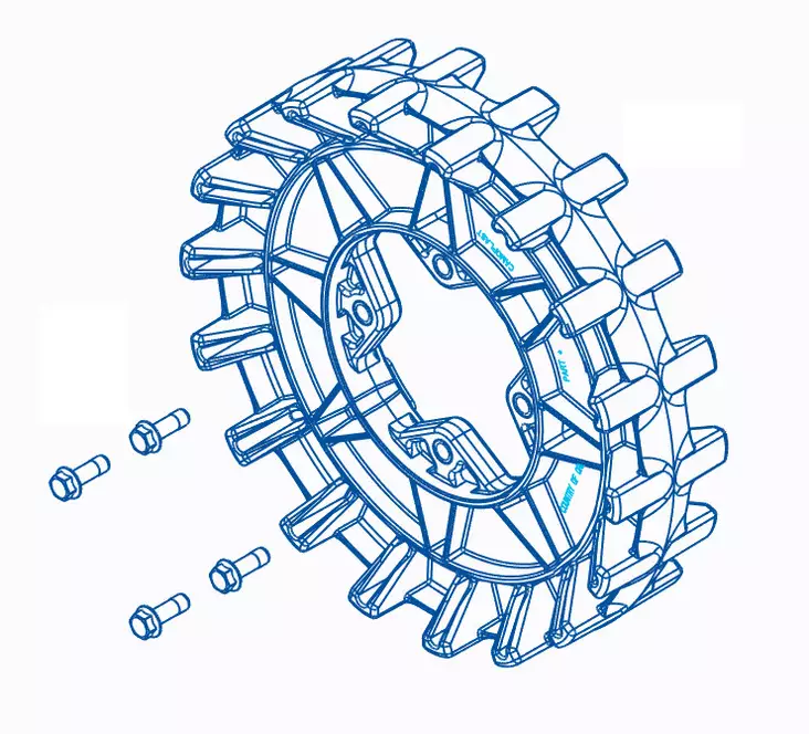 Camso Sprocket 18 teeth 4S 4 bolt 3/8-16 - Reservdelar till bandsatser - D93422 - 1