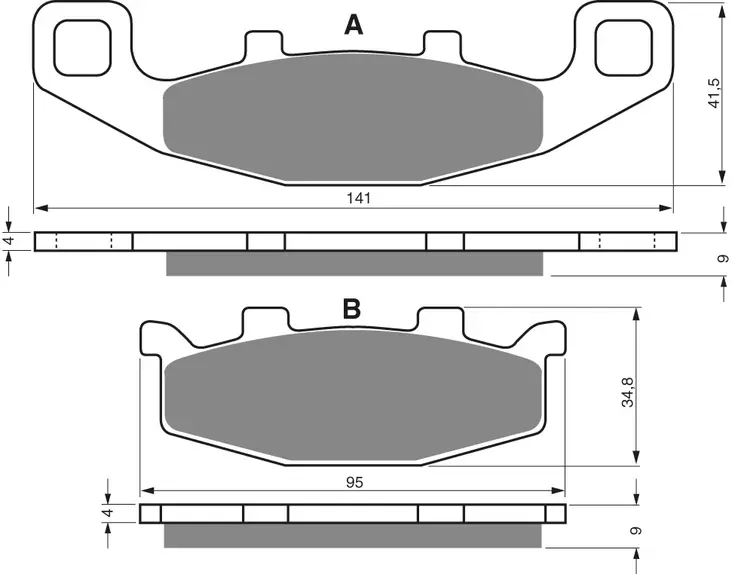 GOLDFREN Bromsbelägg 013 Ceramic Carbon - Bromsbelägg - D26412 - 1
