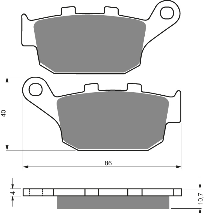 GOLDFREN Bromsbelägg 020 Ceramic carbon - Bromsbelägg - D26422 - 1